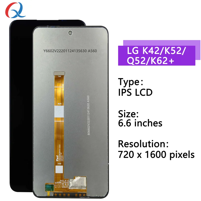 For LG K42 LCD For LG K42 K52 K62+ Q52 Display Digitizer Assembly For LG K42 Screen Touch Replacement