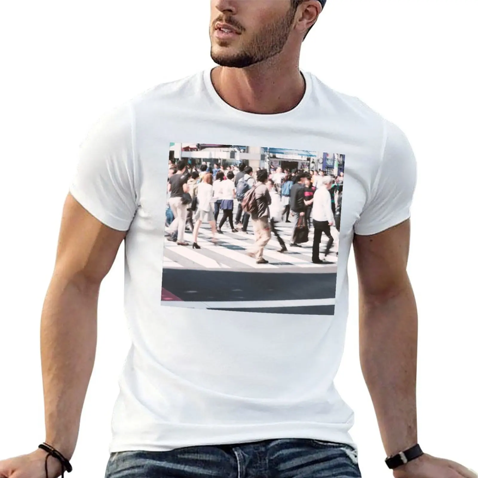 Retro Tokyo City Rush Hour T-Shirt anime t shirts oversize mens graphic t shirts funny t shirts dark humor T-shirt