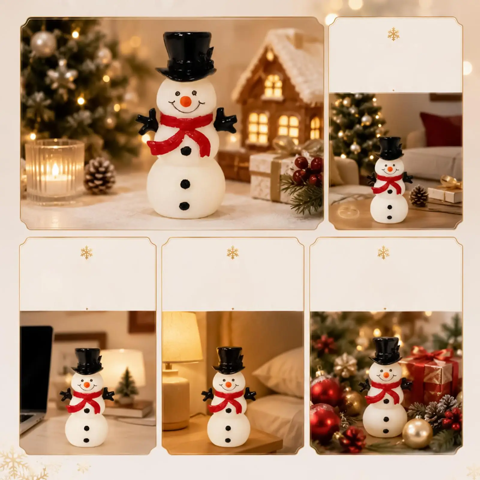 Snowman Night Lights Handcrafted Farmhouse Resin Snowman Lamp Christmas Decor Night Lights For Bedroom Kitchen LivingRoom