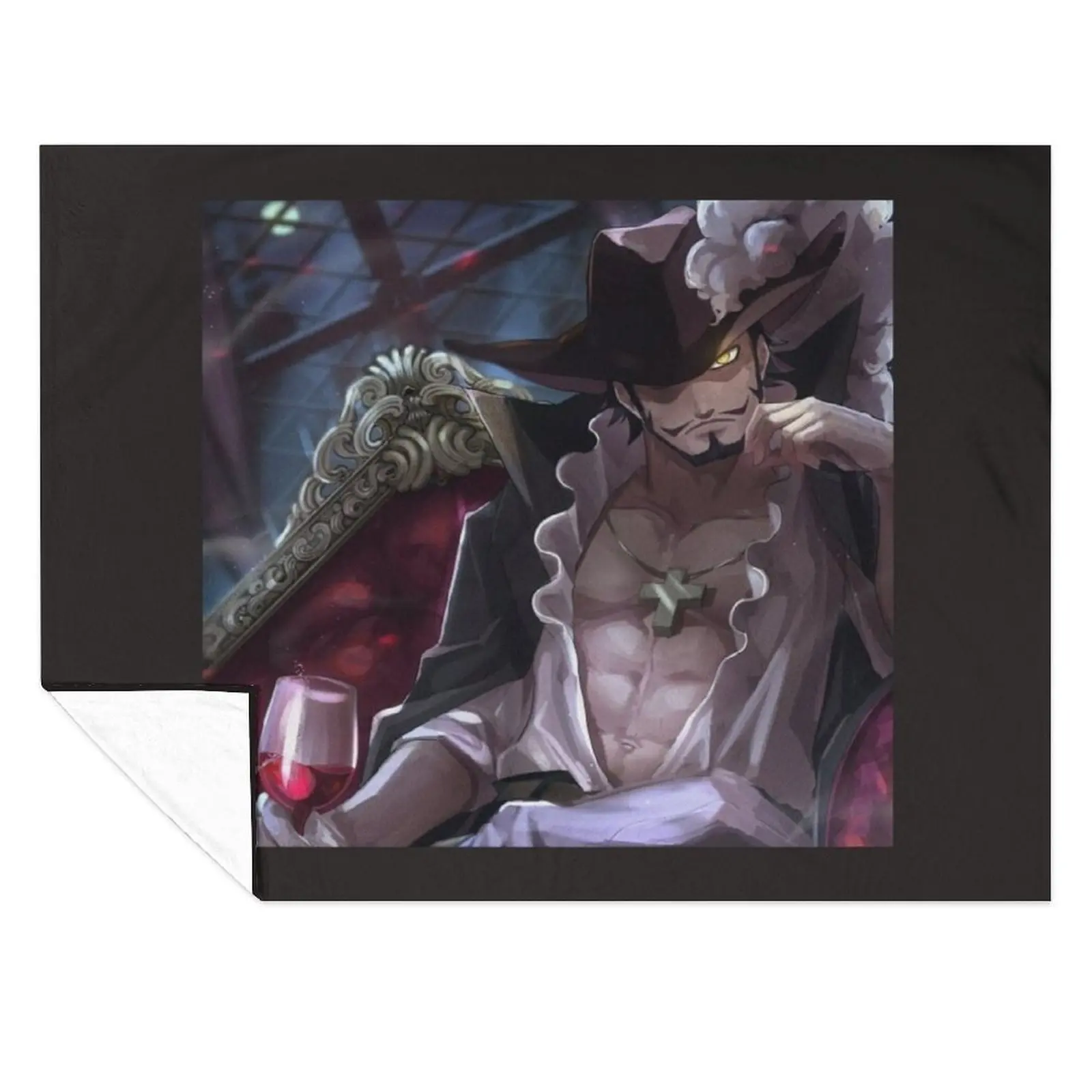 

Wine with Mihawk, Anime, cool anime shirts, anime cool guy,anime cold guy ,lonewolf Throw Blanket Quilt Loose Blankets