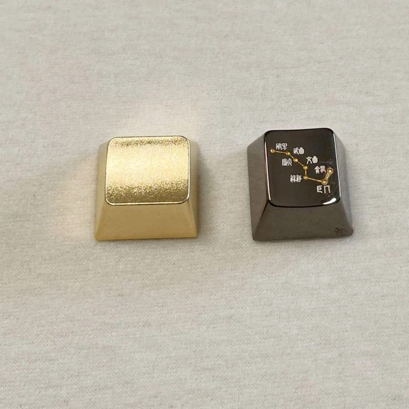 1PC Metal Keycap Gold Zinc Alloy for Mechanical Keyboard Customization 25UB