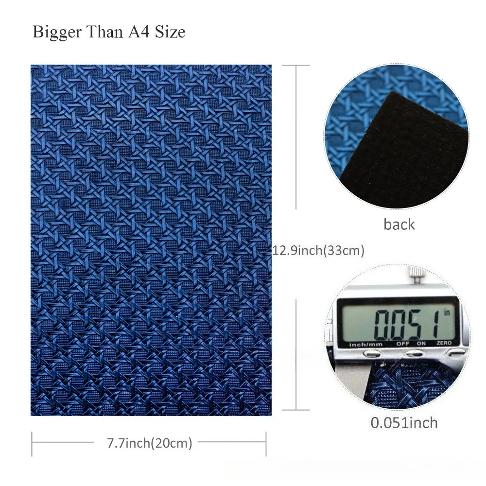 لوح جلد PVC مقاس 20 × 33 سم، جلد صناعي منسوج لصنع الحقائب والمشروعات اليدوية #4