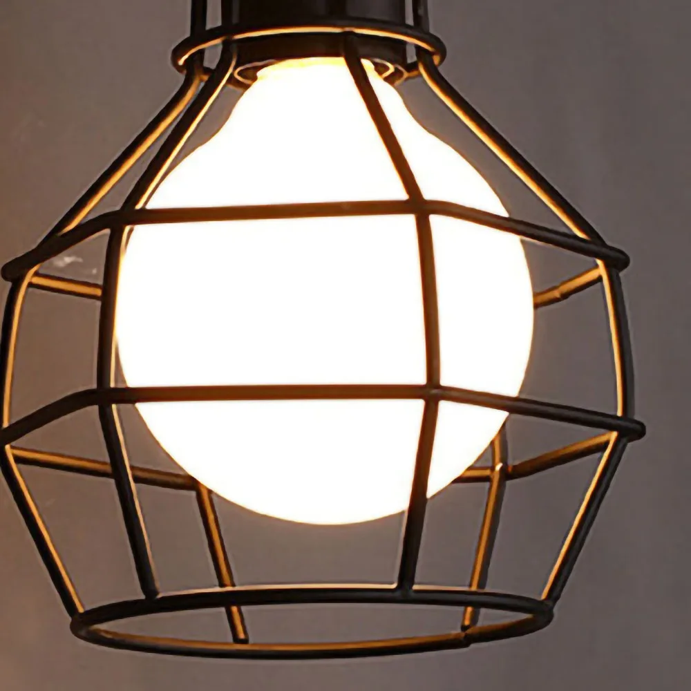 Rustic Cage Wall Light AC85-265V E26 Base Wall Sconce Metal Adjustable Wall Mount Light Hallway