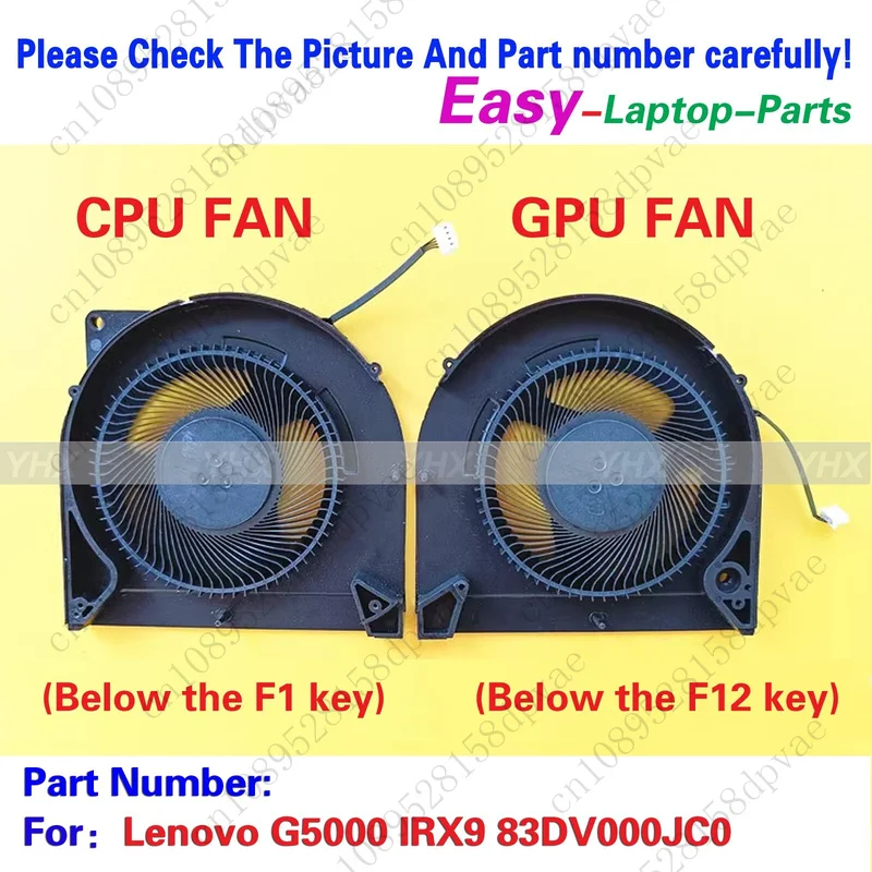 

GYX New For Lenovo G5000 IRX9 83DV000JC0 CPU+GPU COOLING FAN R+L DC5V Fast delivery