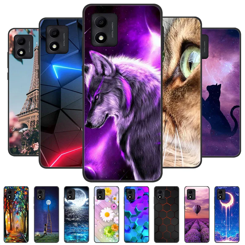 

For Coque TCL 305i 5164D Case 305 i Soft Silicone Back Cover Phone Case Protective Cover for TCL 305i TCL305i Fundas Wolf Lion