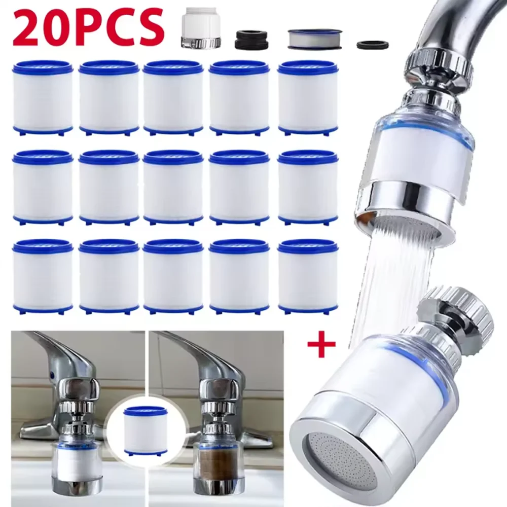 

360 Degree Rotating Faucet Filters Bubbler Mount Anti-splash for Household Kitchen Bathroom Faucet Water Clean Filter Purifier