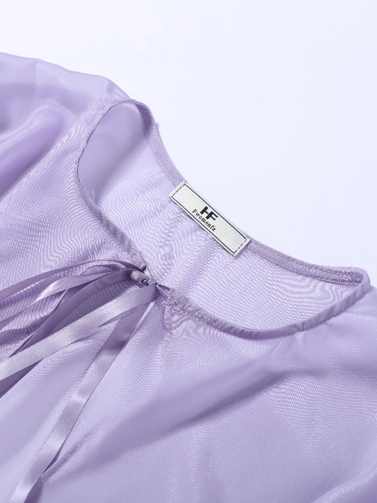 Durchsichtiges 3D-Blumen-Saum Oversize-Top für Damen Sexy O-Ausschnitt Asymmetrisches Locker Sitzendes Oberteil Sommer Transparentes Damen-Streetwear Neu – Detail 7