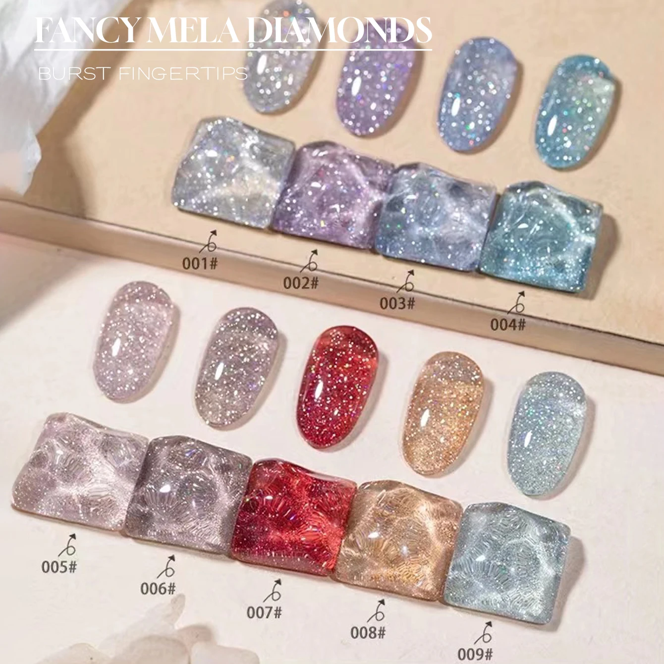 

MIANEL 12ML Fall Winter Holographic Diamond Gel Nail Polish Ultra Glittery High-Density Sparkle Finish New Launch 2025