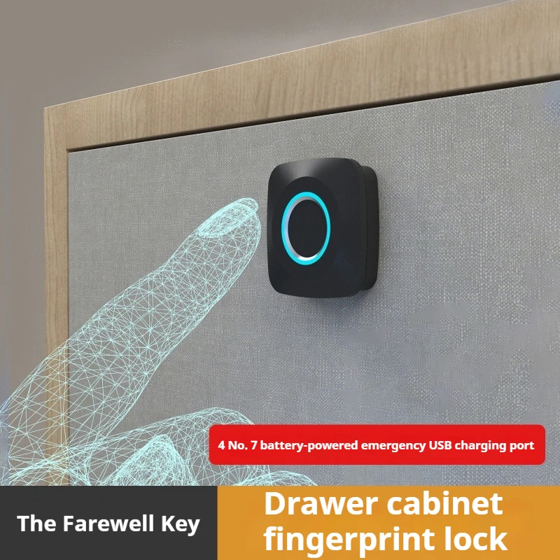 

Smart Drawer Fingerprint Lock，Home Storage Cabinet，Wardrobe Lock，Anti-Theft，Office File Cabinet