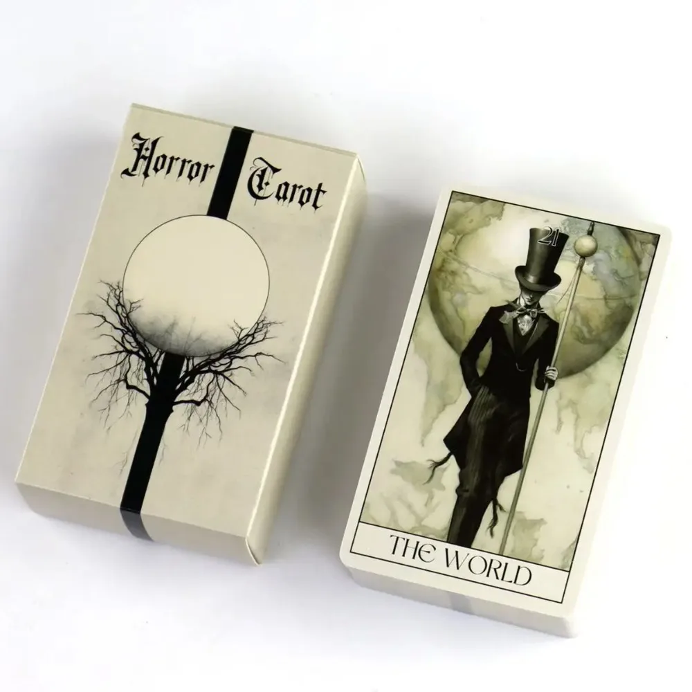 Baraja de Tarot Gótico Estilo Horror, 78 Cartas Rider-Waite, 10.3*6cm, Embárcate en un Viaje Espeluznante con Nuestra Baraja de Tarot Gótico de Horror