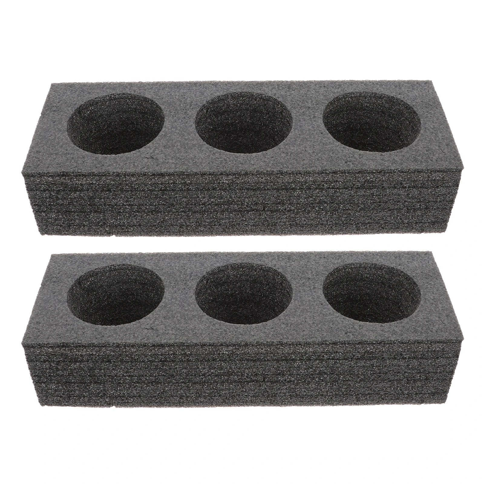 

2pcs Cup Holder Tray Black 3-Hole Pearl Cotton Safe Drink Carrier Milk Tea Coffee Multi-hole Takeout Cup Fixing Holder Beverage