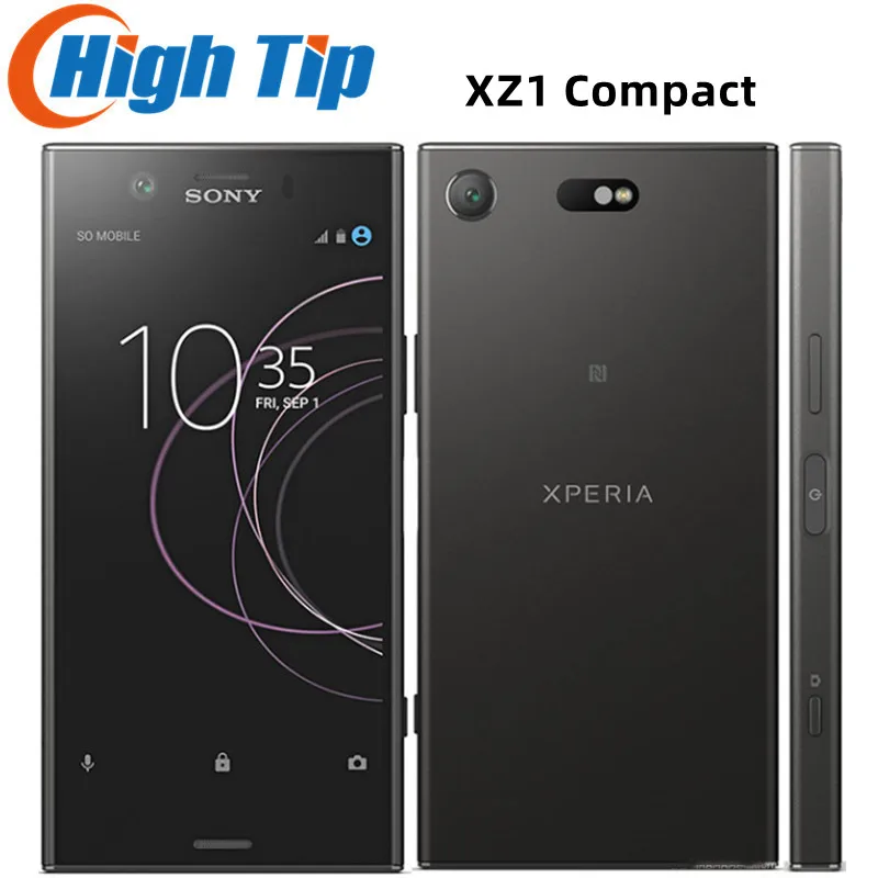 Sony Original Xperia XZ1 Compact 4.6Inches 4GB RAM 32GB ROM Japanese version SO-02K 19MP Fingerprint Android Unlocked Cellphone