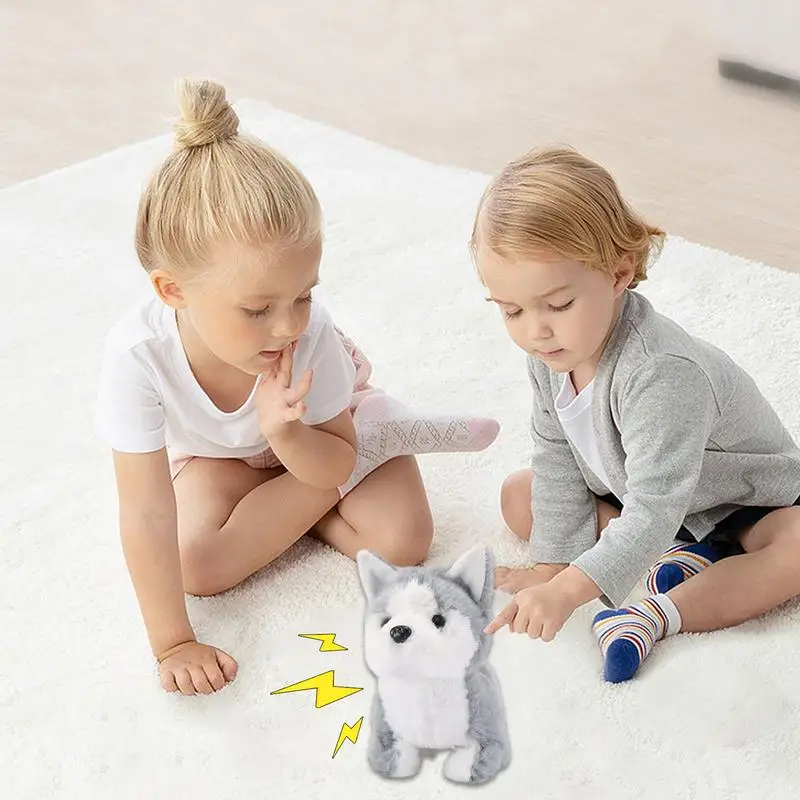 Plush Puppy Toy Electronic Plush Puppy Walks Barks Tail Wagging Plush Interactive Electronic Pets Montessori Toys For Girls Boys