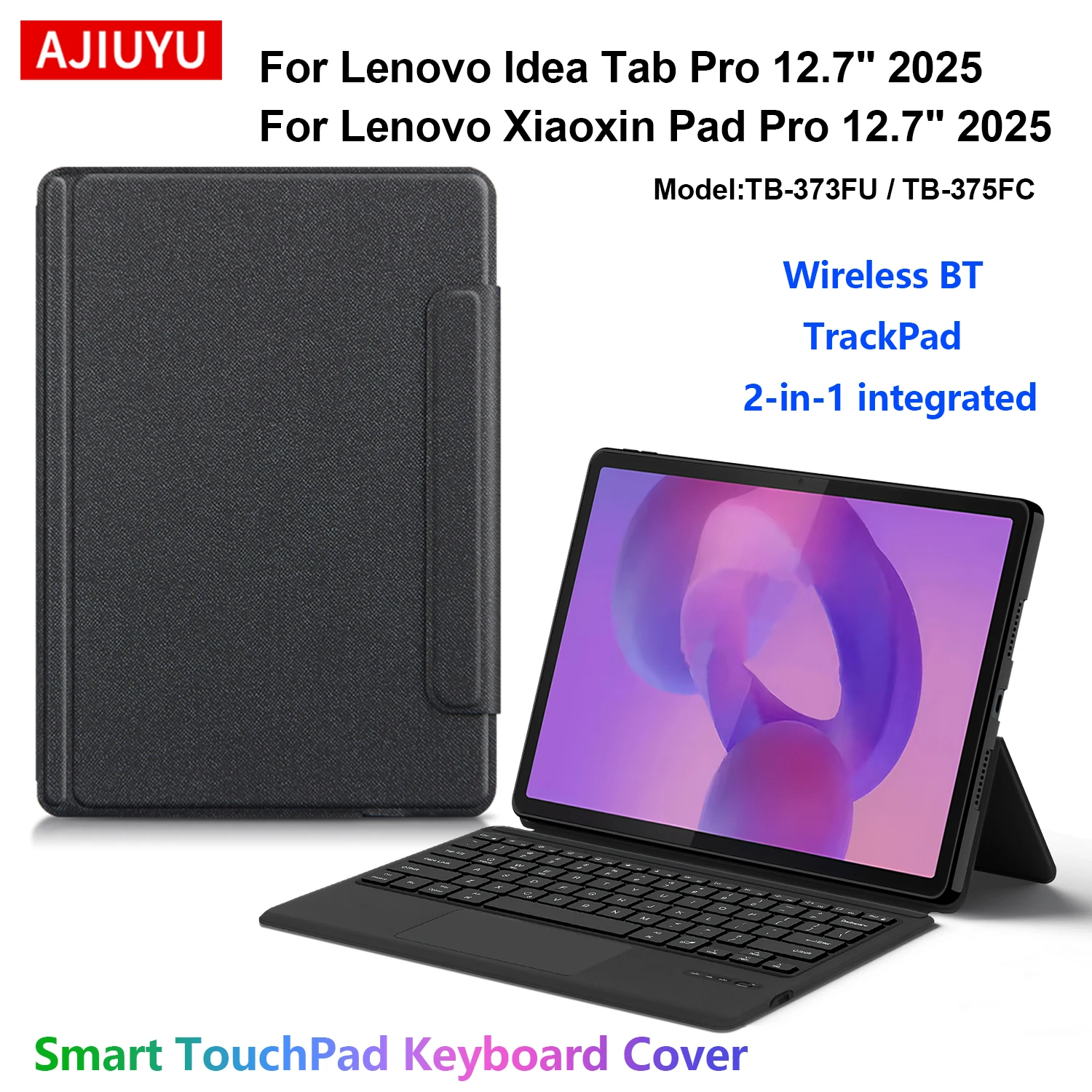

Trackpad Keyboard Case For Lenovo Idea Tab Pro 12.7" TB-373FU Tablet Xiaoxin Pad Pro 12.7 Inch TB-375FC 2025 Protective Cover