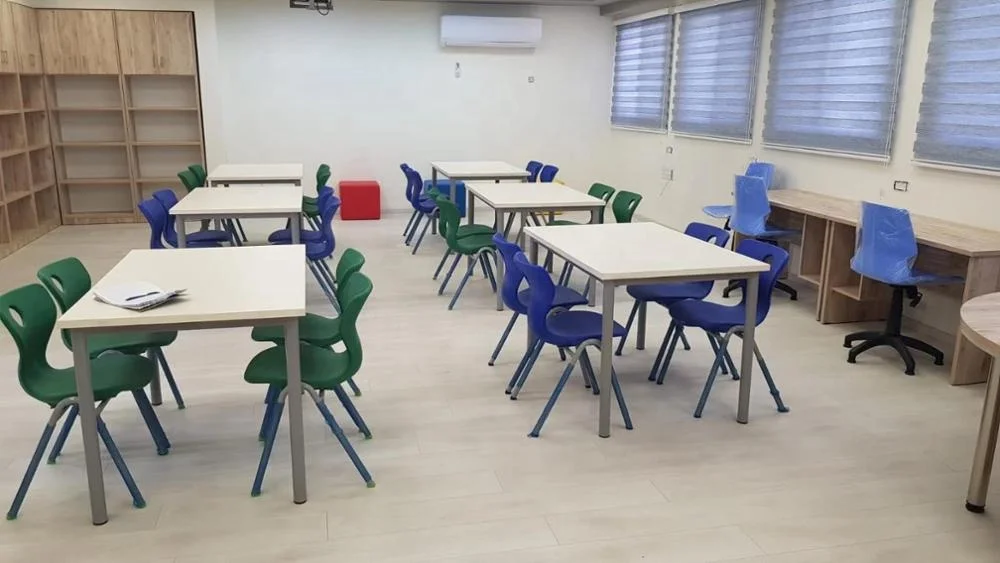 School long table classroom table and chairs set