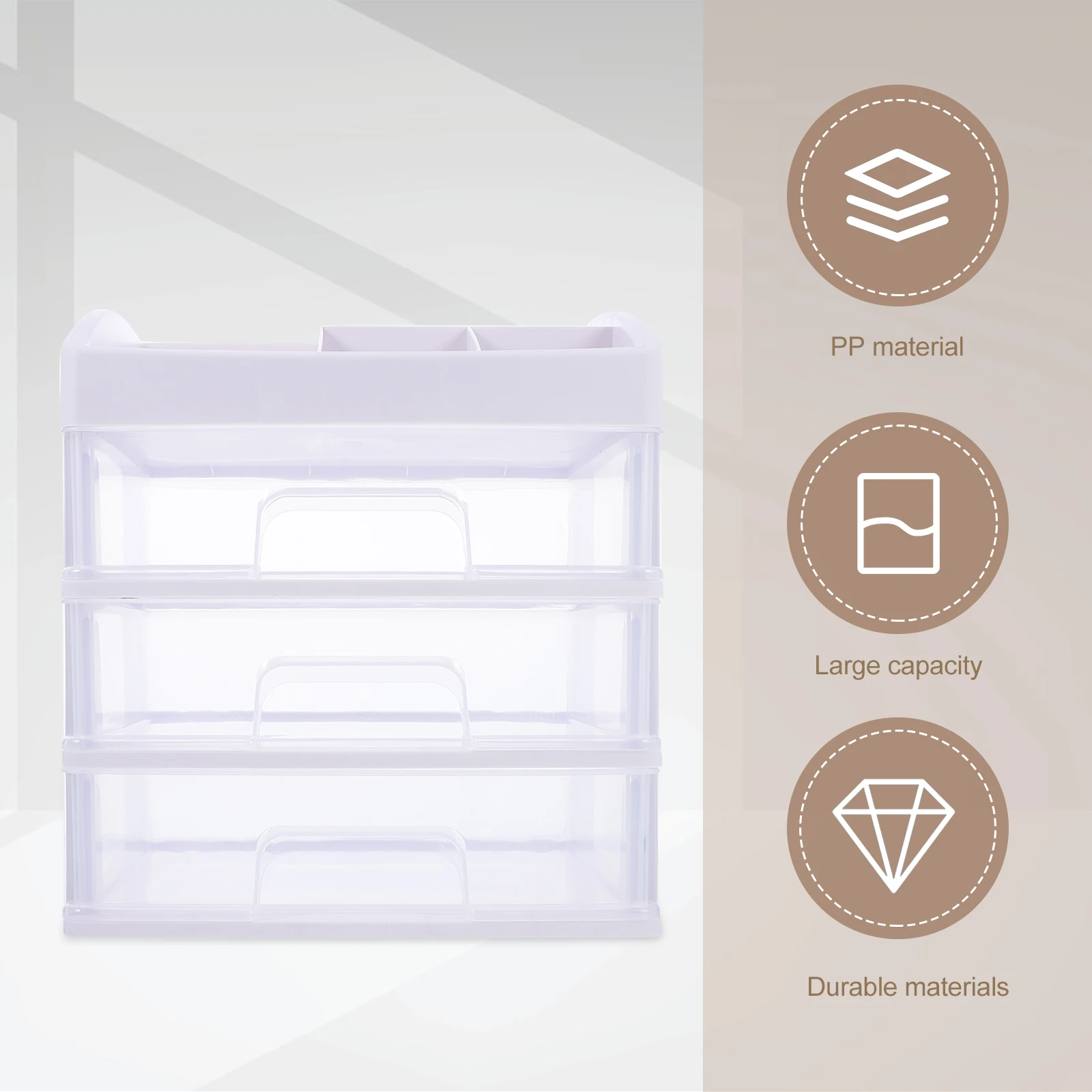 

Multi layer Storage Box Drawer Type Containers ganizer Sundries Boxes Clear PP Material Bedroom Office Use Storage