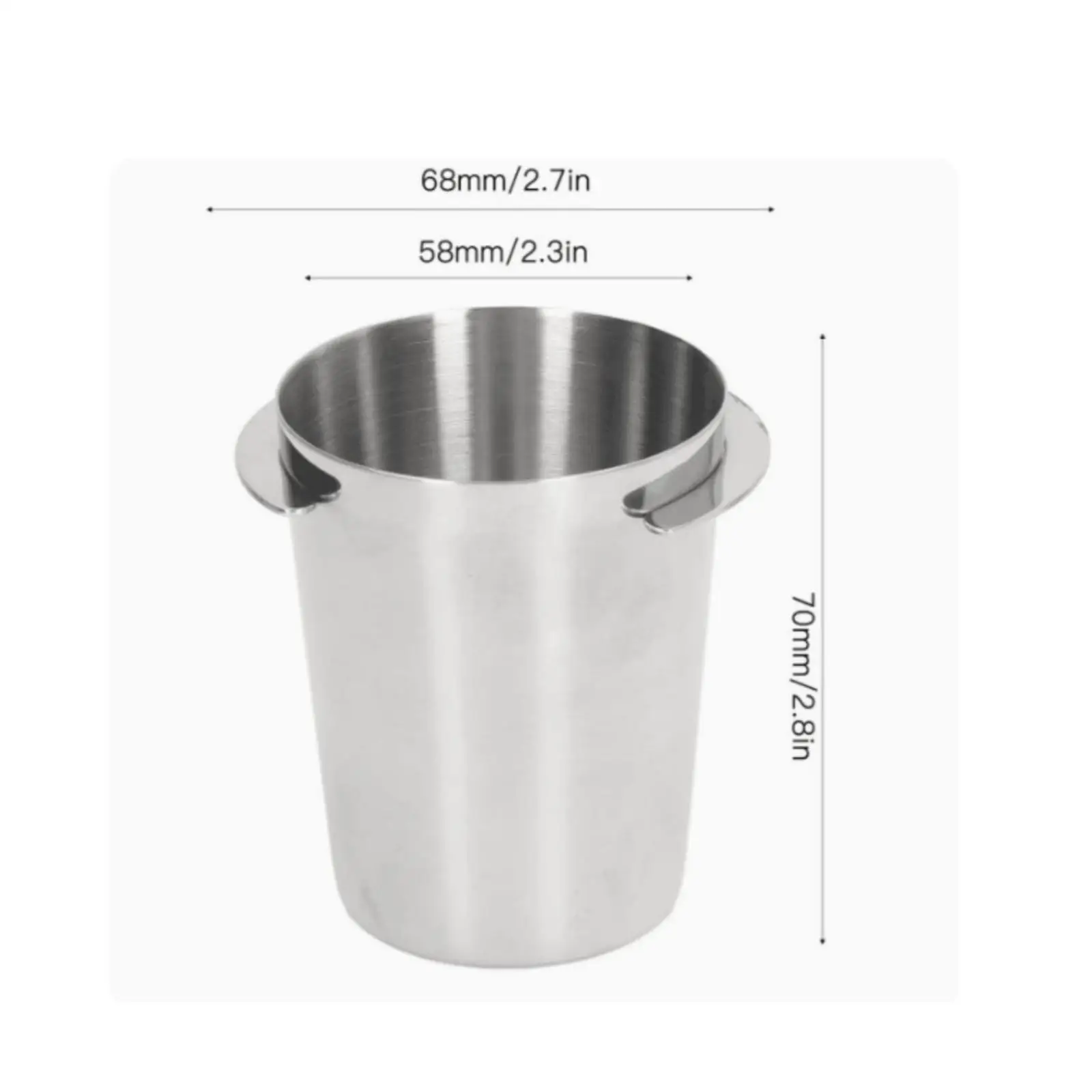 Coffee Dosing Funnel Stainless Steel Measuring Cup for Espresso Machine Ground Coffee Transfer