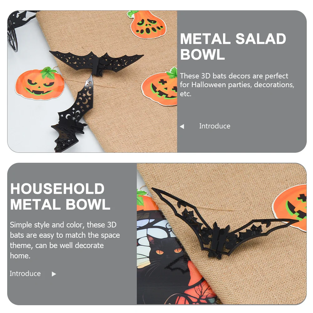 

4Pcs Halloween Acrylic Bat Decoration Realistic 3D Bat Table Centerpiece Party Supplies Desktop Ornament Acrylic Table Decor