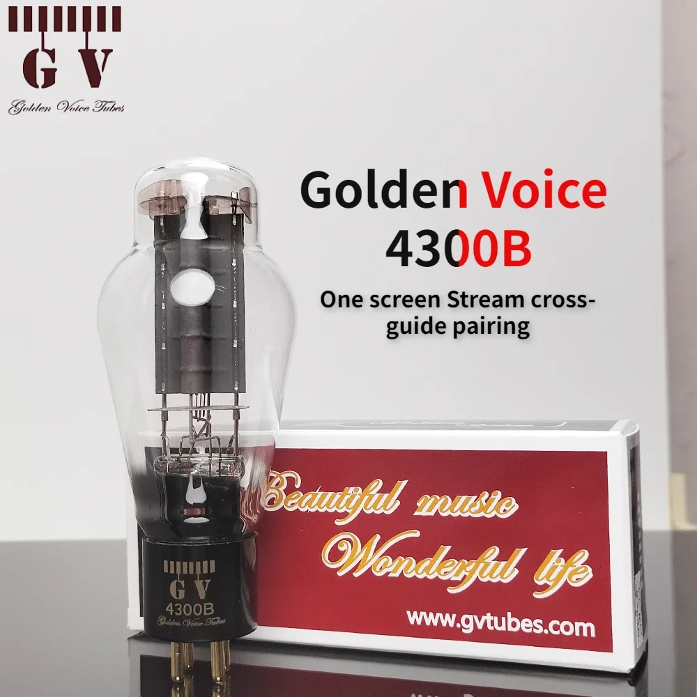 Imagem -03 - Golden Voice Vacuum Tube Válvula Hifi Audio Tubo Eletrônico Correspondência Quad Substitui 300b We300b 300bn 300bt 300bg gv 4300b