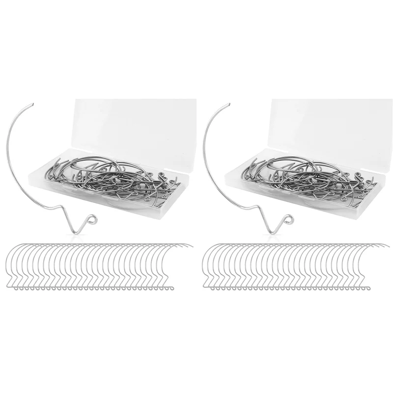 

60 Pcs Monkey Hooks Super Hooks Stainless Steel Monkey Hooks Picture Hangers Wall Hangers Without Nails Wall Hooks-ABQU