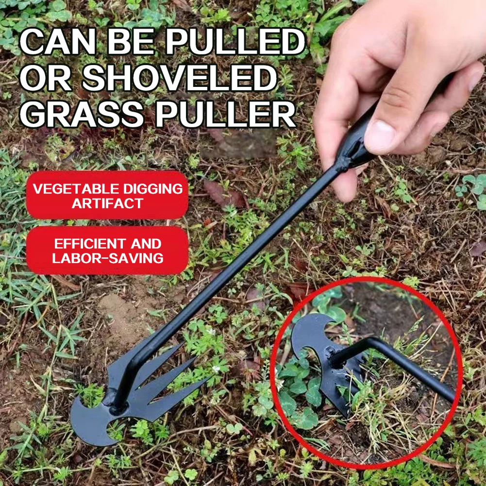 Hoe de jardin double côté, outil de désherbage à double tête 2 en 1