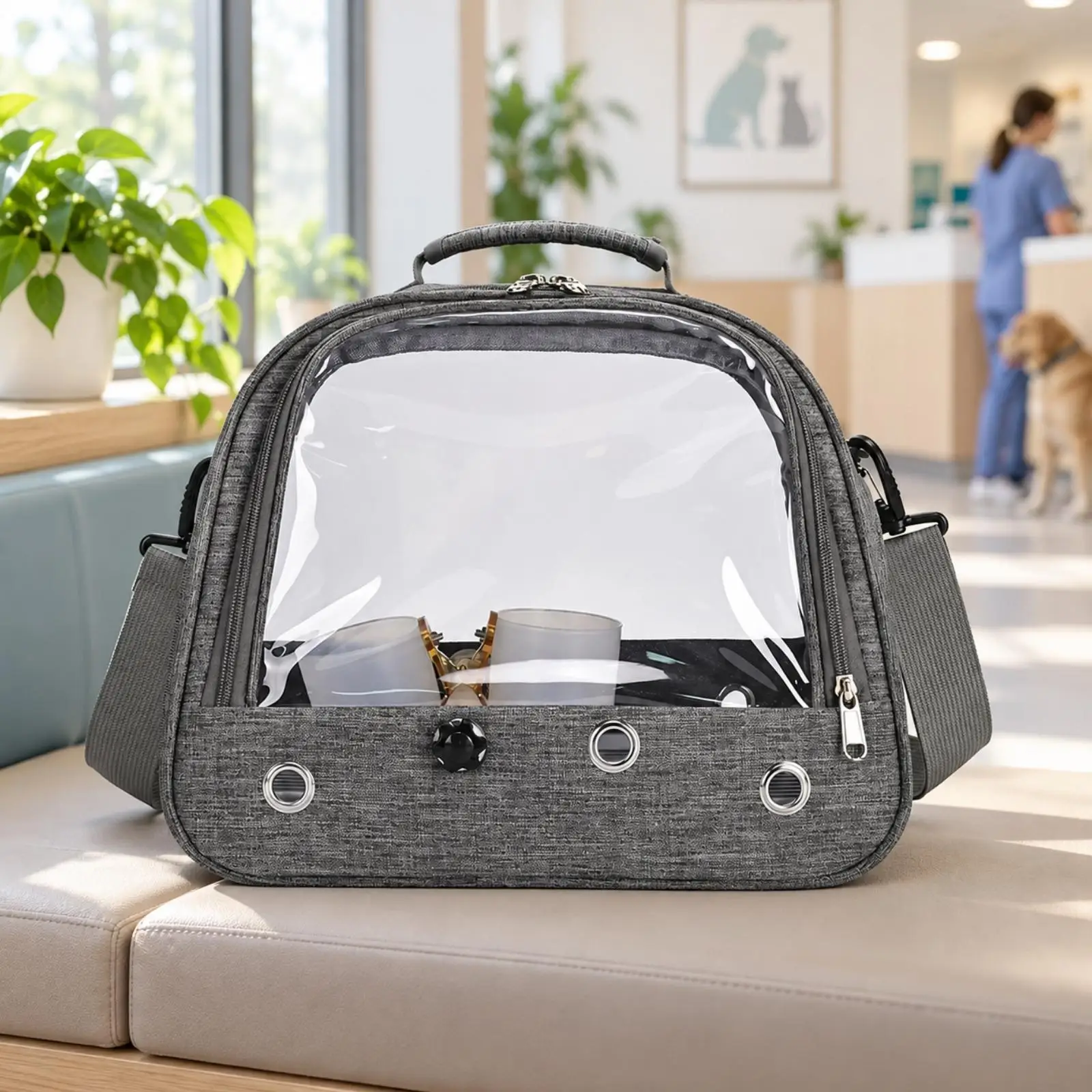 Bird Carrier Bag Breathable Portable Small-Pet Carrier Bag Zippered Adjustable for Short Trips, Outdoor Walks