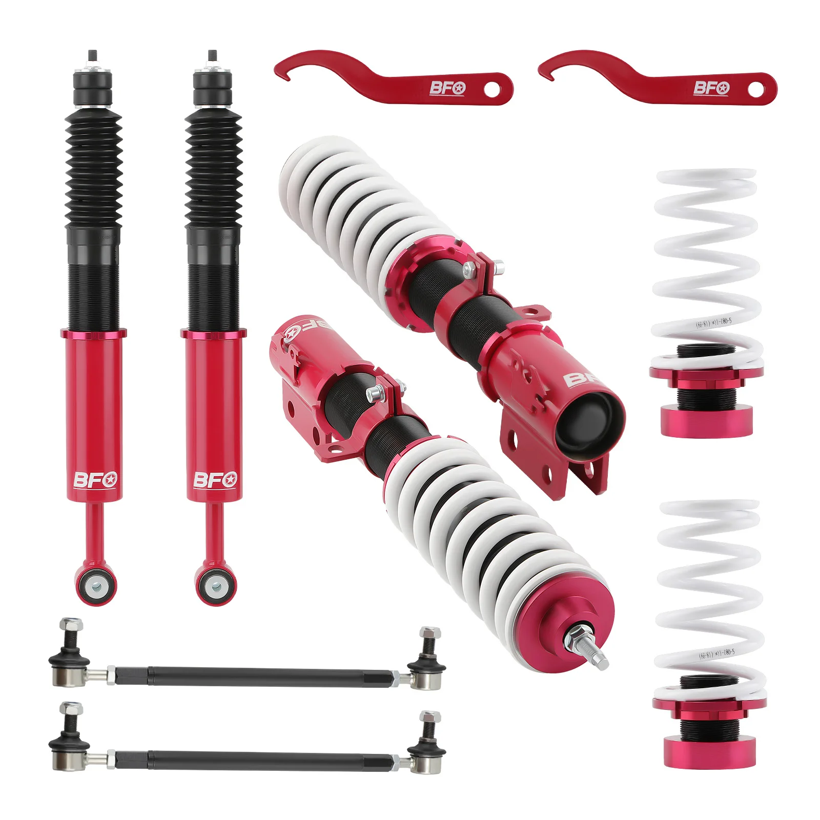 Street Coilover Shock+Spring Adjustable Height for Yaris Hatchback XCP90 07-10 Shock Absorbers Spring Struts Shock