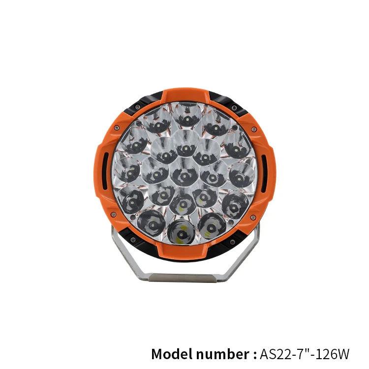 126W 7 Inch Led Working Lamp Driving Light Combo Beam with Black/grey/clear Covers for Truck Off-road 4x4 ATV UTV Tractors