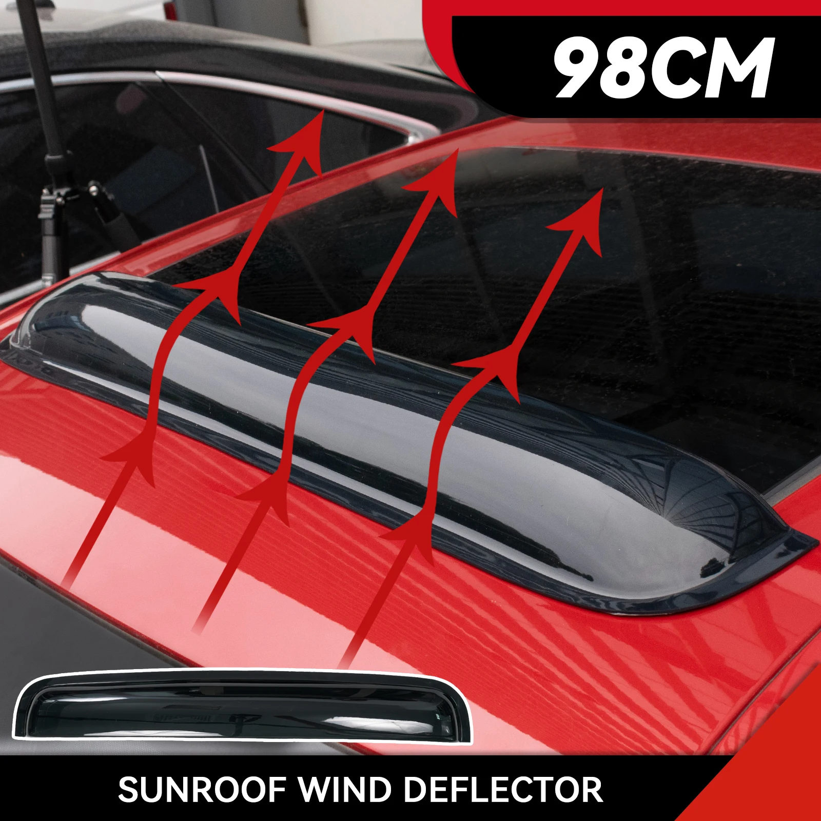 

Universal 38.5" Moonroof Visor Window Top Sunroof Wind Deflector Rain Guard Vent