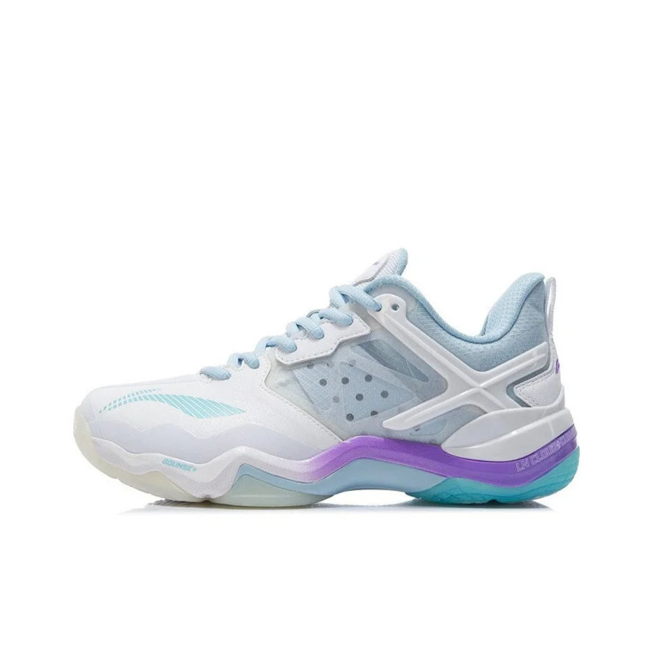 POIZON Li Ning Sonic Boom OP Couro Sintético, TPU, Amortecimento Confortável, Antiderrapante, Resistente à Abrasão, Suporte, Cano Baixo