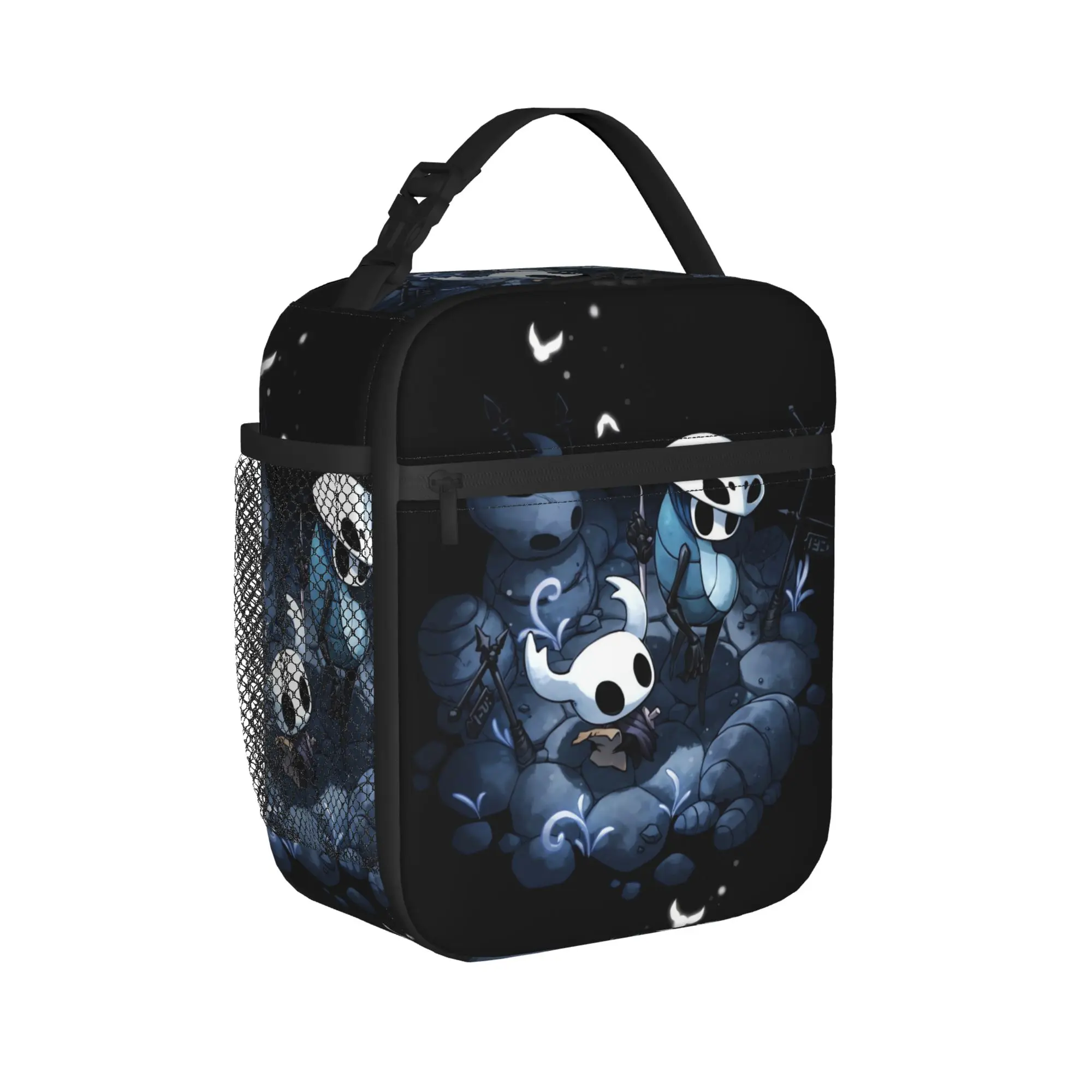Hollow Knight Video Game Lunch Bag For Adult  Print Lunch Box Fun Picnic Cooler Bag Convenient Oxford Tote Food Bags