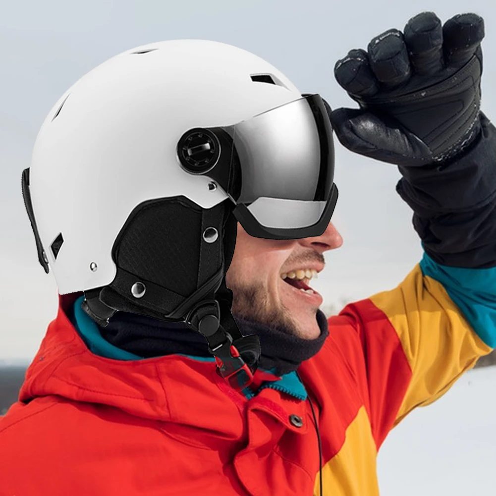 Casco de esquí de invierno con gafas, casco de Snowboard, carcasa protectora ABS, casco de esquí de espuma EPS para hombres, mujeres y jóvenes