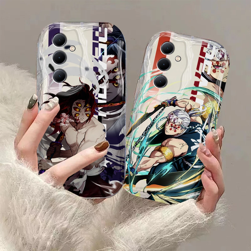 Nuova custodia Anime Demons Slayers 3D Wave per Samsung A73 A72 A71 A55 A54 A53 A35 A34 A33 A25 A24 A23 A15 A14 A13 A05 4G 5G Cover