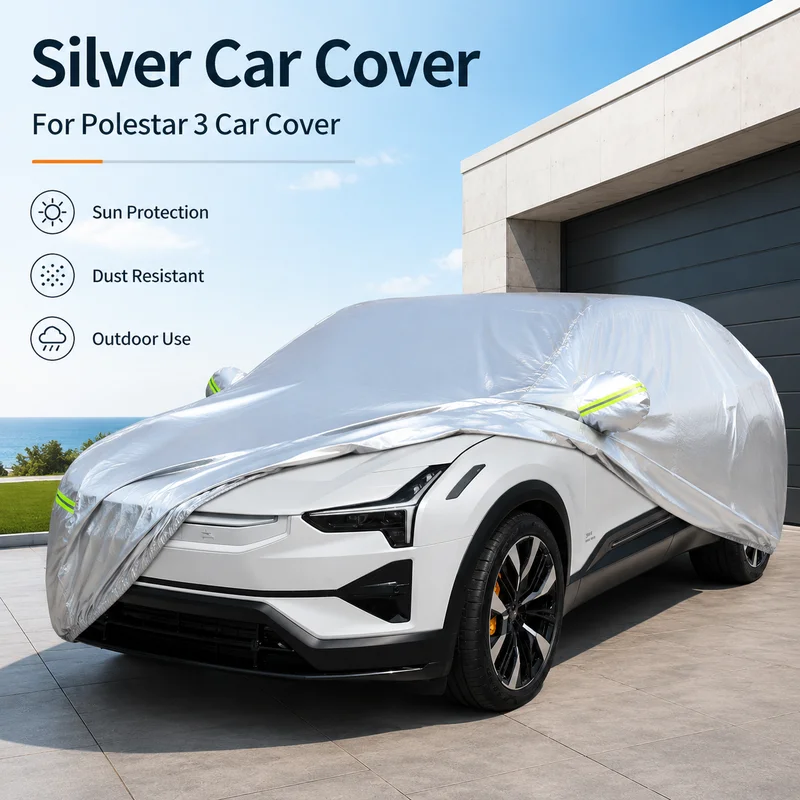 For Polestar 3 Car Cover Full Exterior Protective Cover Sun Shade Dust Resistant Waterproof Outdoor Use All Weather Protection S