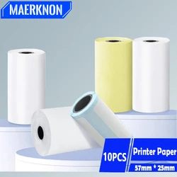 Colorful Mini Printer Thermal Paper HD Self-adhesive Paper Label Sticker for Wireles BT Photo Inkless Printer 57mm Picture Paper