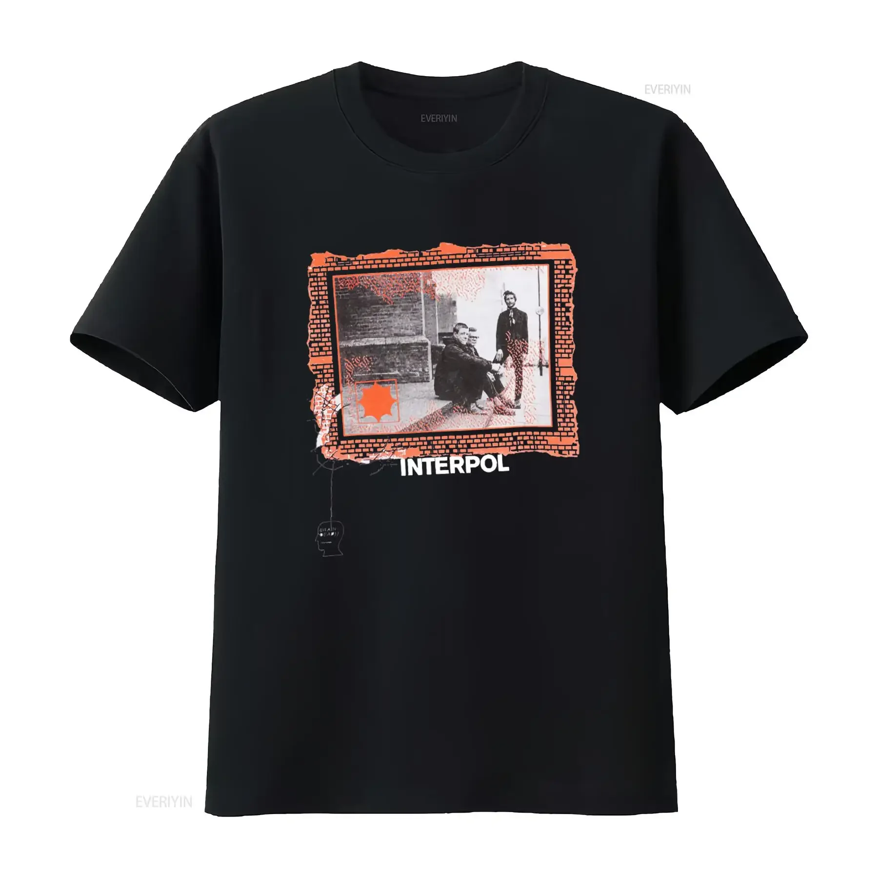 Interpol Band Cotton T Shirt Vintage Style Double Sided Print Ideal for Fans of Paul Banks and Turn On the Bright Lights Album
