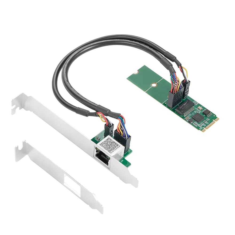 Intel I226 Chipse 2.5GBase-T 1 Port 2500Mbps M.2 b key M key to PCIe 2.5gb Ethernet Card RJ45 Lan Controller Card