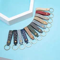 High Quality Hand-woven Keychains Pendant Fashion PU Leather Keychain Accessories New Short Style Wristband Key Chains for Women