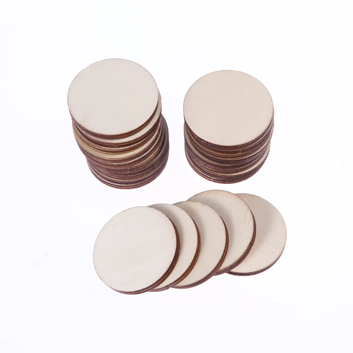 

100pcs Round Wooden Pieces DIY Craft Wood Piece for Crafts Project round wood pieces wood round piece