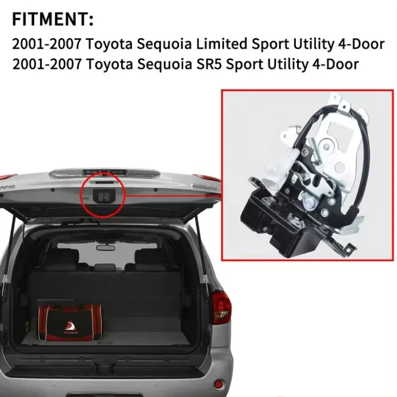 Trava de Liftgate da bagageira e atuador do fechamento do cabo para Toyota Sequoia 2001-2007, 931-861, 69301-0C010, 693010C010, novo, 1Pc