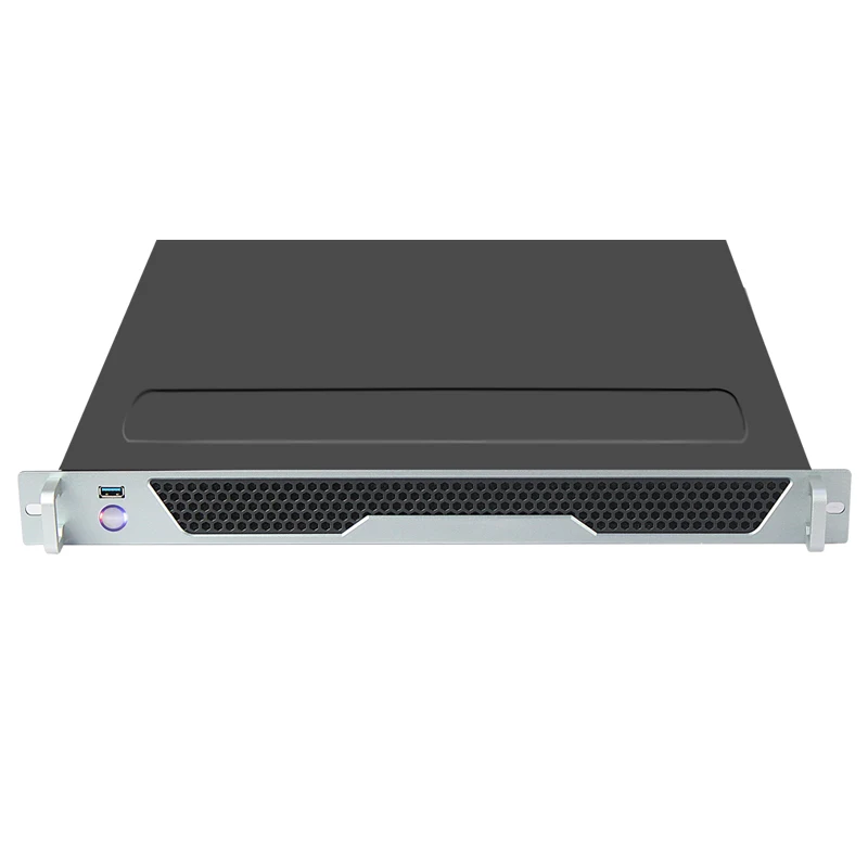 1U chassis, 400MM aluminum alloy panel, 3.0 USB interface, CD switch, firewall, soft routing server, industrial control