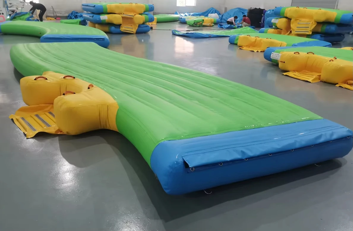 Large inflatable water sports & water park equipment - floating inflatable water park