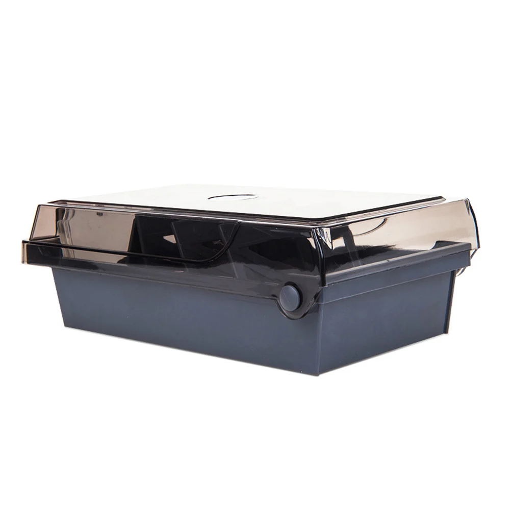 Business Card Holders Black Basket Labels Storage Boxes for Organizing File Name Case