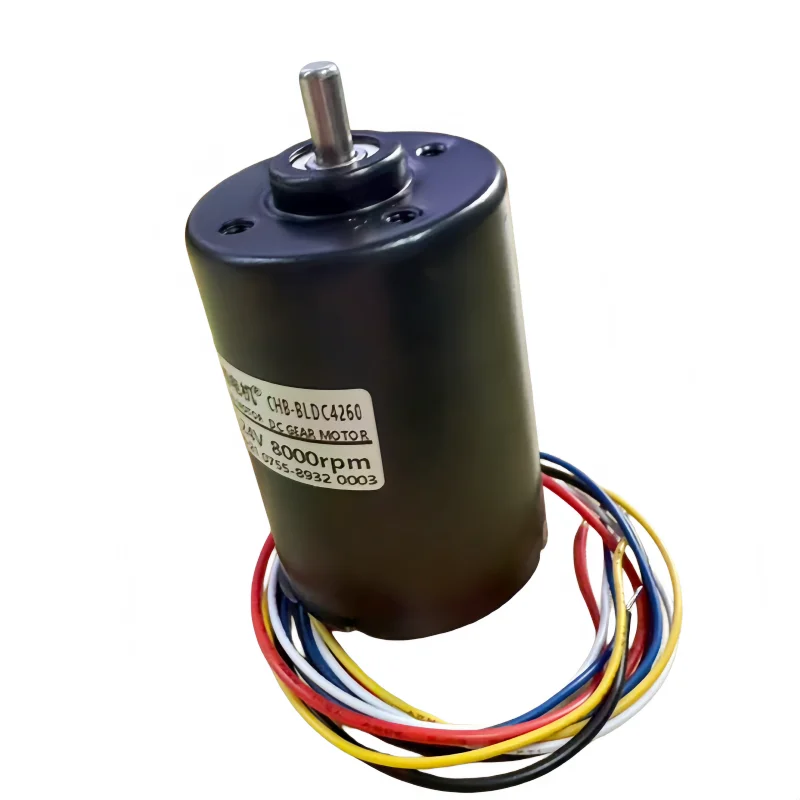 42mm diameter CHB-BLDC4260 brushless permanent magnet DC motor with built-in drive motor, 12V and 24V