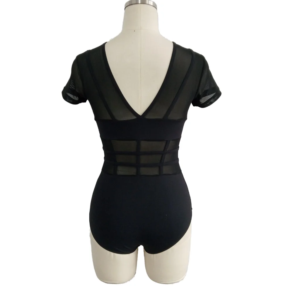 Kindermeisjes Detailhandel En Groothandel Nylon/Lycra Mesh Moderne Dans Ballet Body Suit Training Pak Dansschool Groep Performance