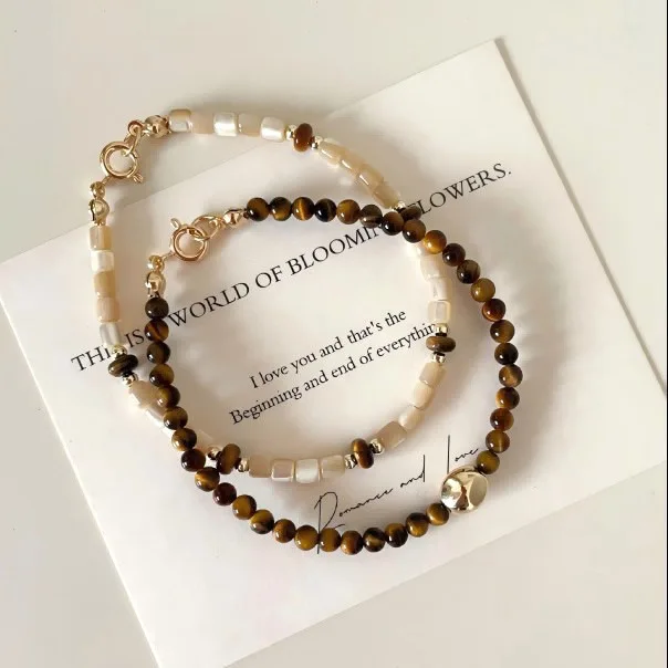 

Women's Horse Eye Tiger Eye Beaded Bracelet & Necklace: 2026 Minimalist Stackable Luxury Versatile Gifts