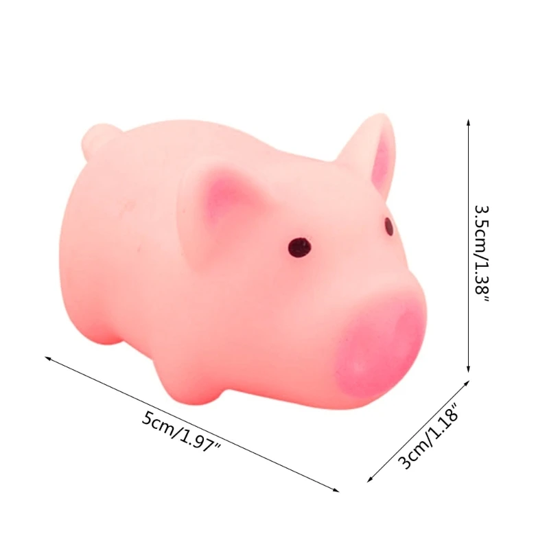 10 قطع لطيف الوردي خنزير ضغط لعبة ضغط الصوت علاج الاطفال هدايا عيد ميلاد ضيف D5QA