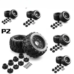 2 pz 165MM Monster Truck ruote cerchio pneumatico Set 12 14 17mm mozzo esagonale per 1/8 fuoristrada RC auto HPI Redcat Rovan Savage