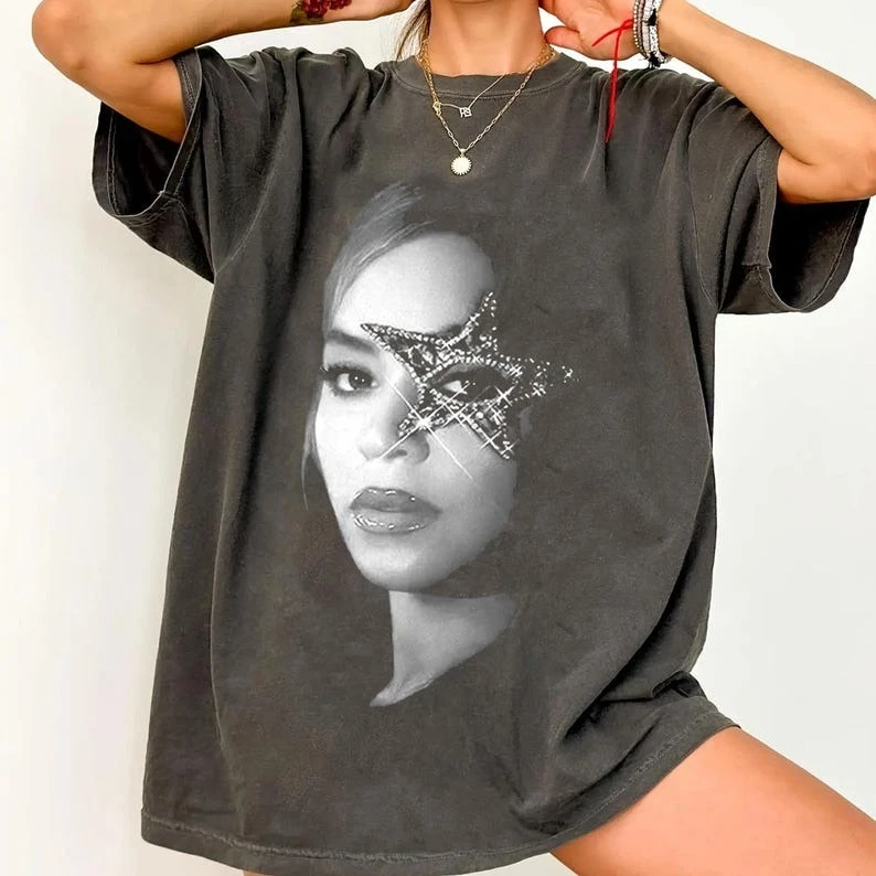 Beyoncé Rodeo Chitlin Circuit Tour Merch Cowboy Carter Beyoncé Cotton Short Sleeves Print T-Shirt Perfect Gift for Music Fan