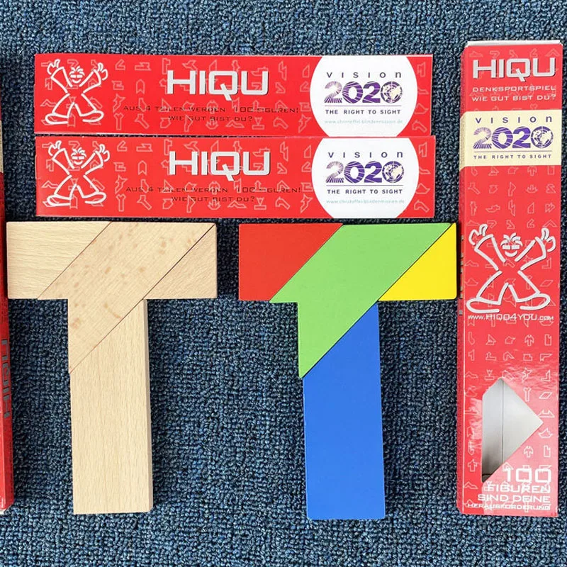 New Stitch Wooden Tangram Puzzle Montessori Geometric Pattern Stress Relief Family Interaction Educational Toys for Children